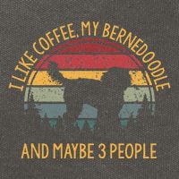 I Like Coffee My Bernedoodle And Maybe 3 People Cotton Canvas Backpack