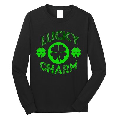 Irish Lucky Charmss Shamrock Symbol Saint Patrick's Day Gift Long Sleeve Shirt