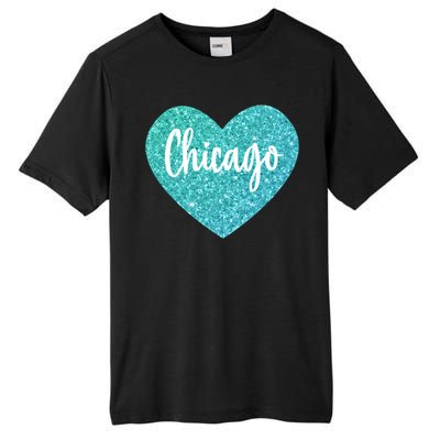 I Love Chicago Usa Heart Meaningful Gift Tall Fusion ChromaSoft Performance T-Shirt