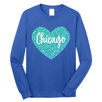 I Love Chicago Usa Heart Meaningful Gift Long Sleeve Shirt