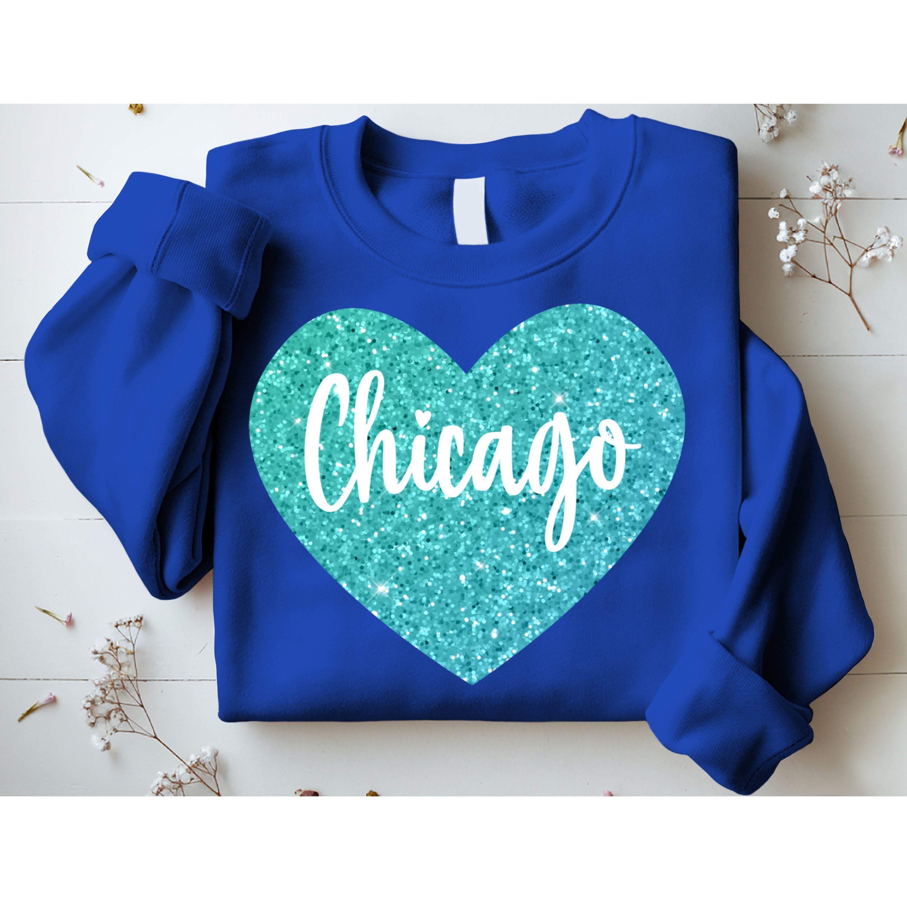 I Love Chicago Usa Heart Meaningful Gift Sweatshirt