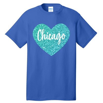 I Love Chicago Usa Heart Meaningful Gift Tall T-Shirt