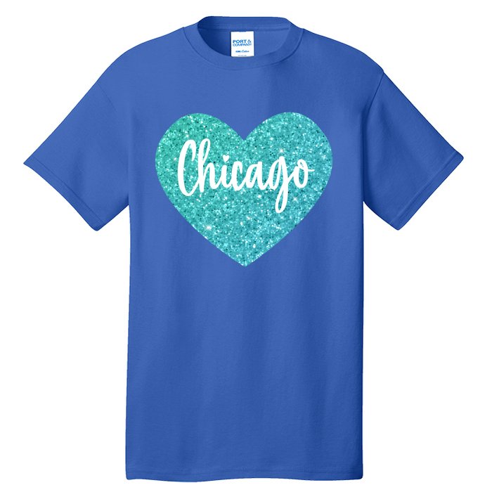 I Love Chicago Usa Heart Meaningful Gift Tall T-Shirt