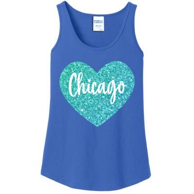 I Love Chicago Usa Heart Meaningful Gift Ladies Essential Tank