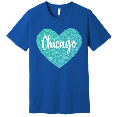 I Love Chicago Usa Heart Meaningful Gift Premium T-Shirt