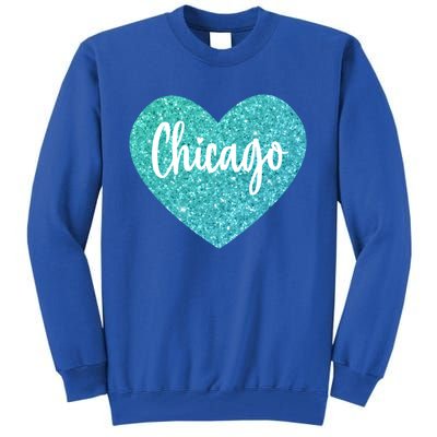 I Love Chicago Usa Heart Meaningful Gift Tall Sweatshirt