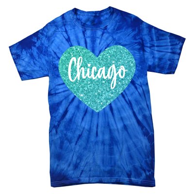 I Love Chicago Usa Heart Meaningful Gift Tie-Dye T-Shirt