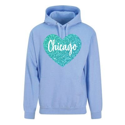 I Love Chicago Usa Heart Meaningful Gift Unisex Surf Hoodie