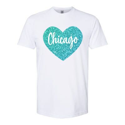 I Love Chicago Usa Heart Meaningful Gift Softstyle CVC T-Shirt