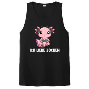 I Love Computer Gaming Gaming Axolotl Gift PosiCharge Competitor Tank