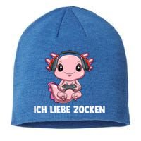 I Love Computer Gaming Gaming Axolotl Gift Sustainable Beanie