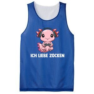 I Love Computer Gaming Gaming Axolotl Gift Mesh Reversible Basketball Jersey Tank