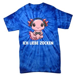 I Love Computer Gaming Gaming Axolotl Gift Tie-Dye T-Shirt