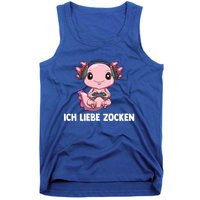 I Love Computer Gaming Gaming Axolotl Gift Tank Top