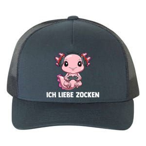 I Love Computer Gaming Gaming Axolotl Gift Yupoong Adult 5-Panel Trucker Hat