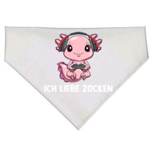 I Love Computer Gaming Gaming Axolotl Gift USA-Made Doggie Bandana