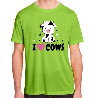 I Love Cows Heart Adult ChromaSoft Performance T-Shirt