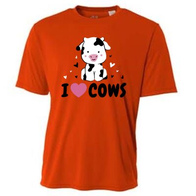 I Love Cows Heart Cooling Performance Crew T-Shirt