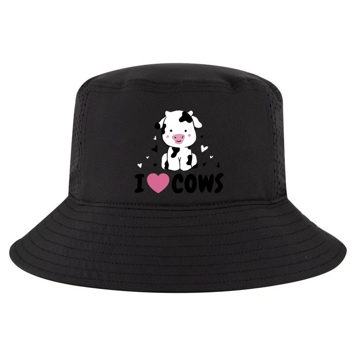I Love Cows Heart Cool Comfort Performance Bucket Hat