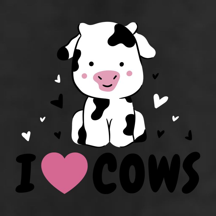 I Love Cows Heart Cool Comfort Performance Bucket Hat