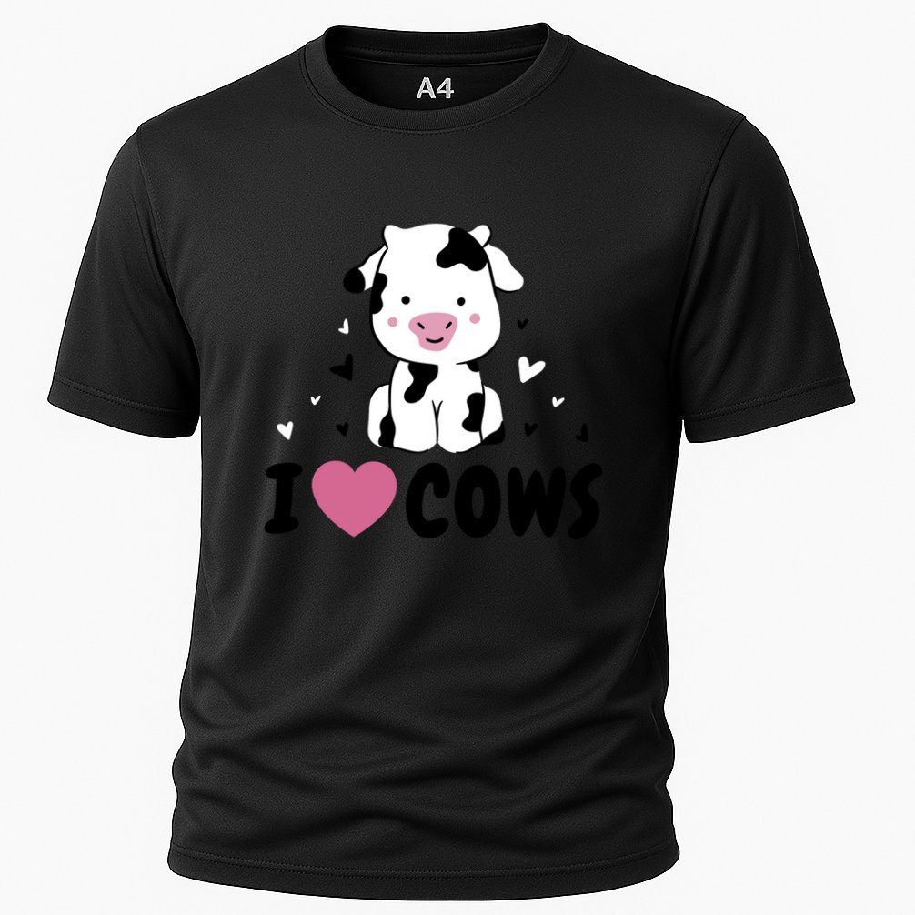 I Love Cows Heart Cooling Performance Crew T-Shirt