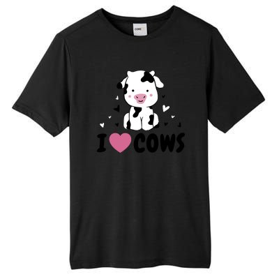 I Love Cows Heart Tall Fusion ChromaSoft Performance T-Shirt