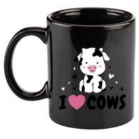 I Love Cows Heart 11oz C Handle Ceramic Mug