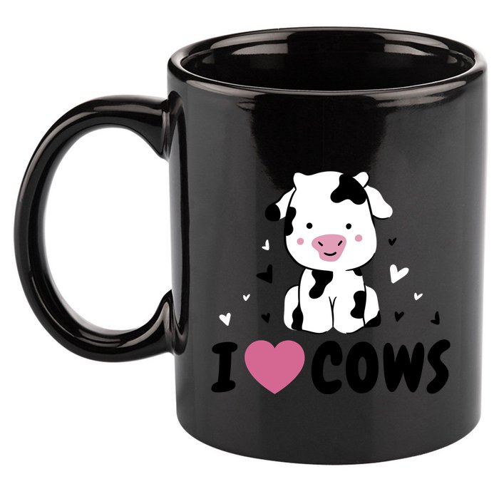I Love Cows Heart 11oz C Handle Ceramic Mug
