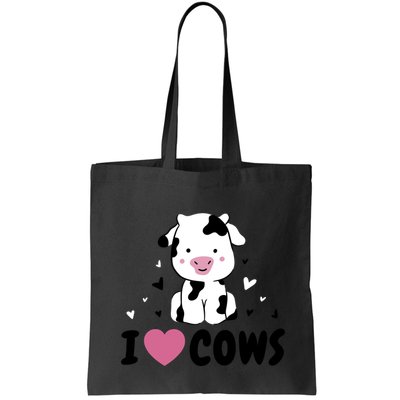 I Love Cows Heart Bag