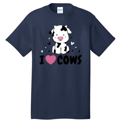 I Love Cows Heart Tall T-Shirt