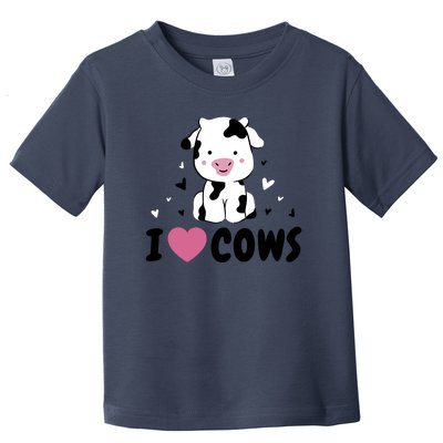 I Love Cows Heart Toddler T-Shirt