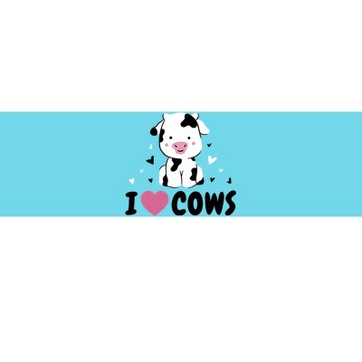 I Love Cows Heart Bumper Sticker