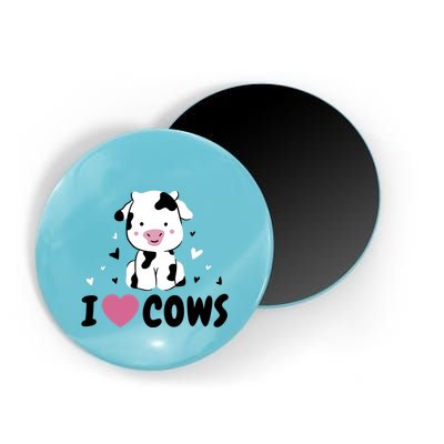 I Love Cows Heart Magnet