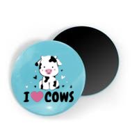 I Love Cows Heart Magnet