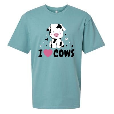 I Love Cows Heart Sueded Cloud Jersey T-Shirt