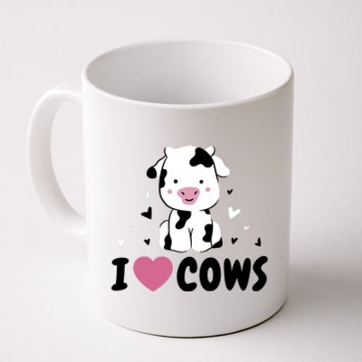 I Love Cows Heart Coffee Mug