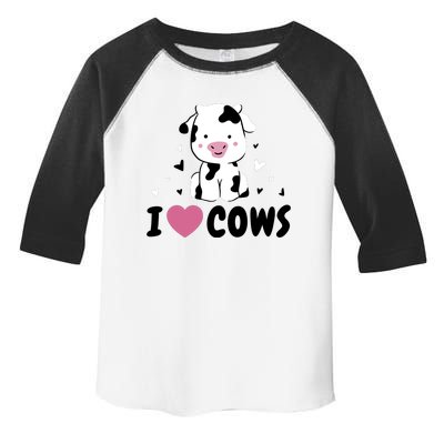 I Love Cows Heart Toddler Fine Jersey T-Shirt