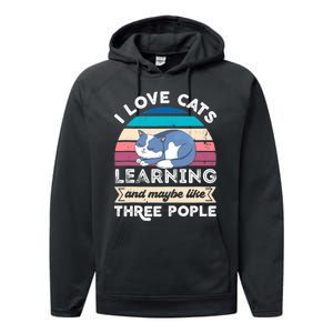 I love Cats Learning and like Three People Performance Fleece Hoodie