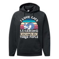 I love Cats Learning and like Three People Performance Fleece Hoodie