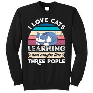 I love Cats Learning and like Three People Sweatshirt