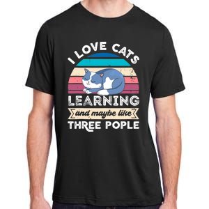 I love Cats Learning and like Three People Adult ChromaSoft Performance T-Shirt