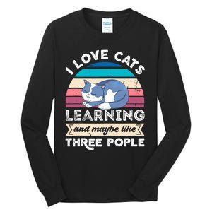 I love Cats Learning and like Three People Tall Long Sleeve T-Shirt