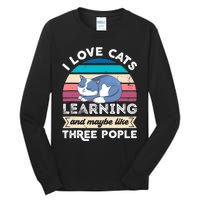 I love Cats Learning and like Three People Tall Long Sleeve T-Shirt