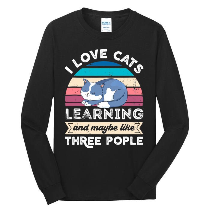 I love Cats Learning and like Three People Tall Long Sleeve T-Shirt