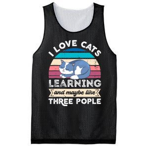 I love Cats Learning and like Three People Mesh Reversible Basketball Jersey Tank