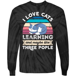 I love Cats Learning and like Three People Tie-Dye Long Sleeve Shirt