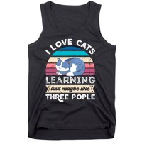 I love Cats Learning and like Three People Tank Top