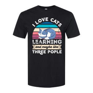 I love Cats Learning and like Three People Softstyle CVC T-Shirt