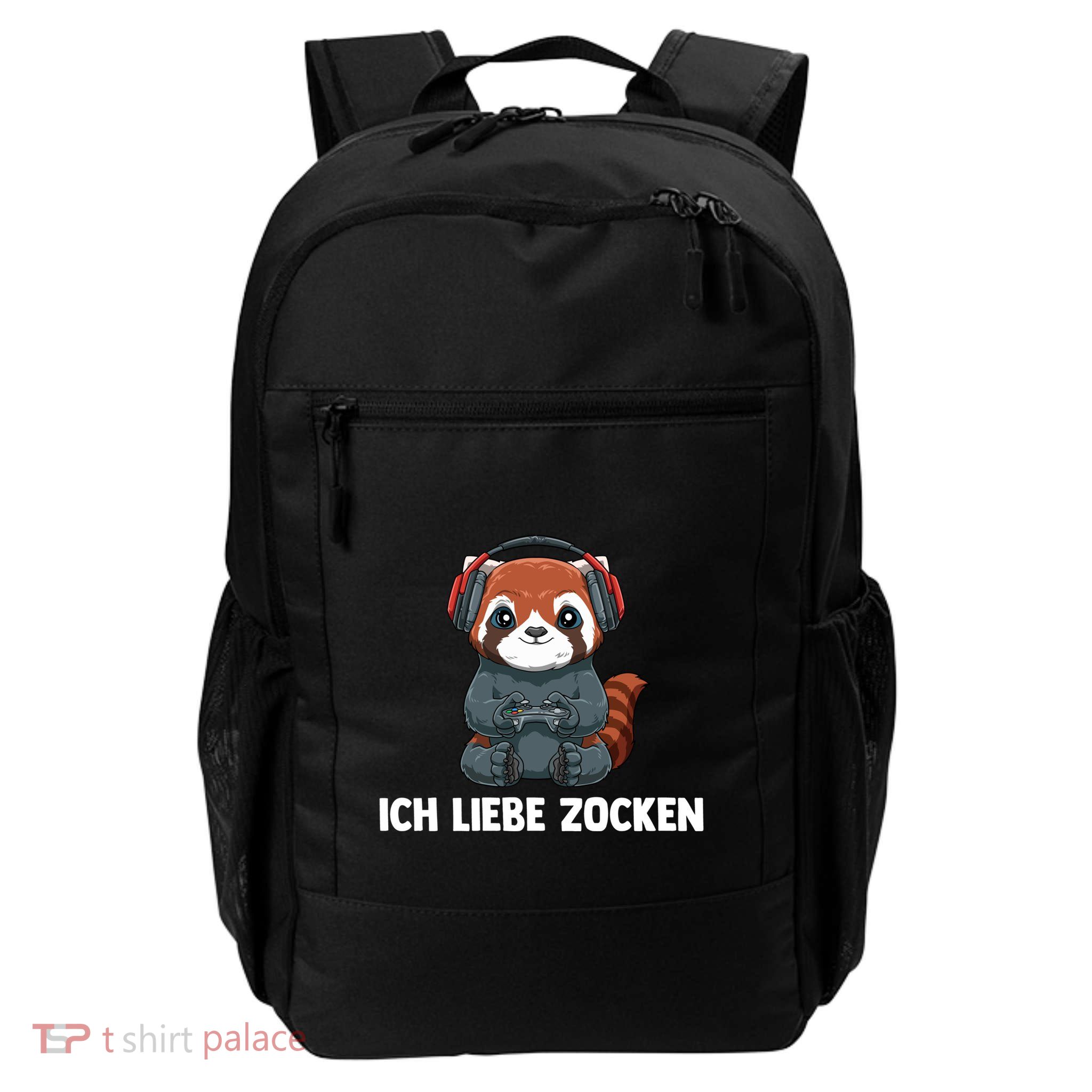 I Love Computer Gaming Gaming Red Panda Gift Daily Commute Backpack