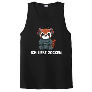 I Love Computer Gaming Gaming Red Panda Gift PosiCharge Competitor Tank